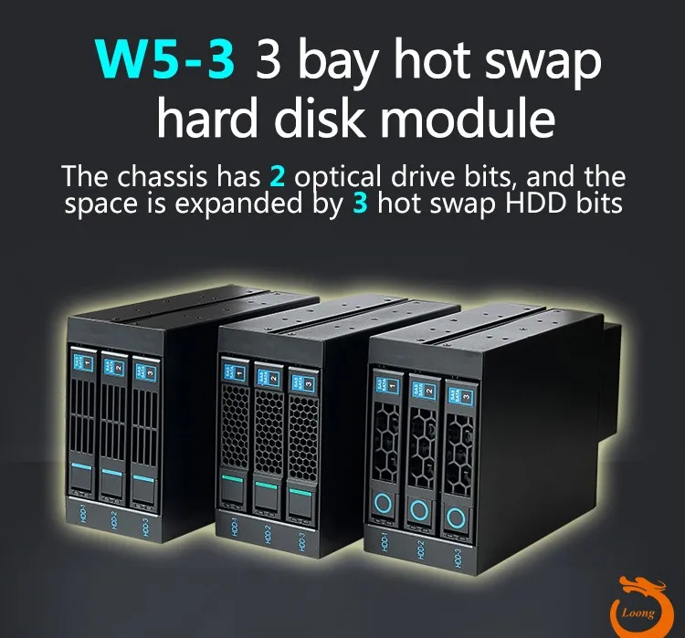 Móvel 3.5-polegada SSD SATA HDD Gabinete Rack