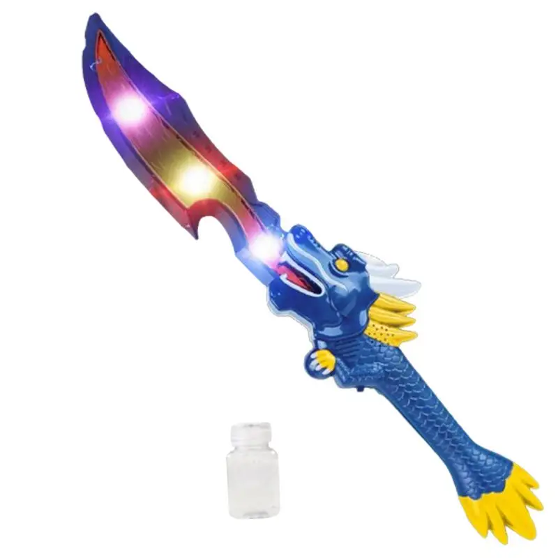 

New Year Bubble Machine Saber Shape Dragon Lighting Bubble Maker Fun Bubble Toys For 2024 New Year Outdoor And Indoor Party