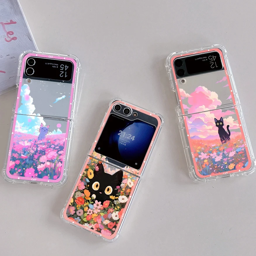 Cute Cat Cartoon Luxury Soft Anti-Fall Phone Case