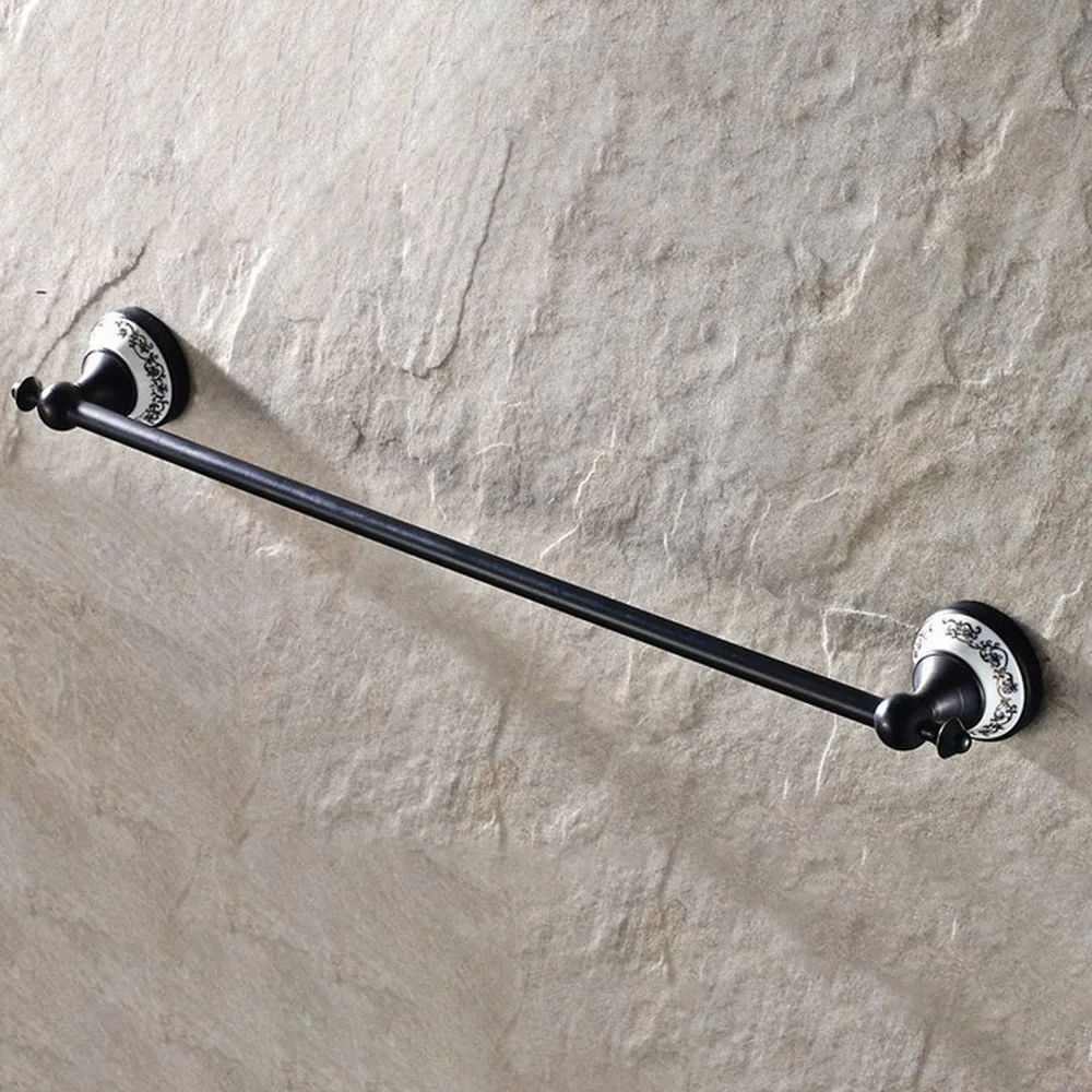 Wall Mounted Black Oil Rubbed Brass Bathroom Single Towel Bar Towel Rail Holder Bathroom Accessory mba057