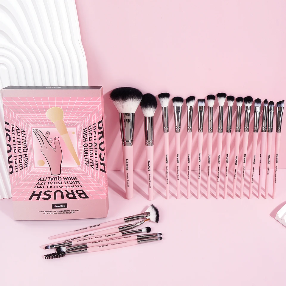 MAQuillAGE セット Amazon.com: MAANGE 20 PCS Foundation Makeup Brush Set