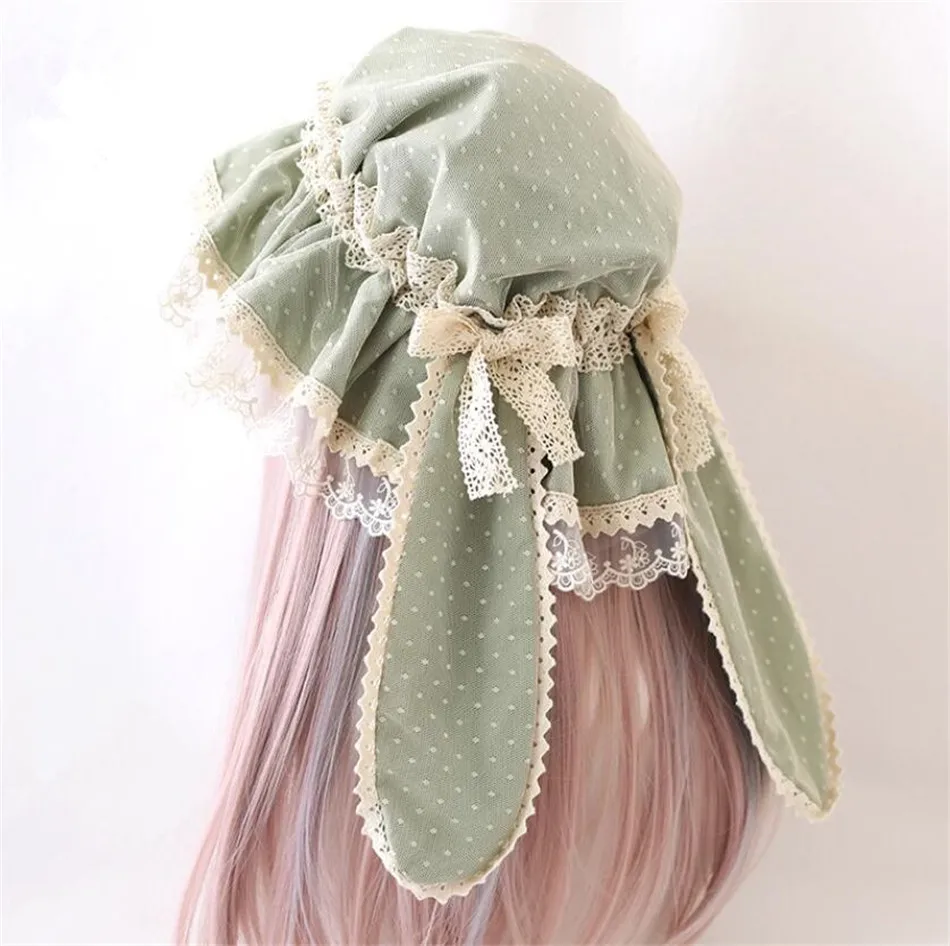 Hanakimi Girls' Closed Back Lace Trimmed Baby Hat JM1014