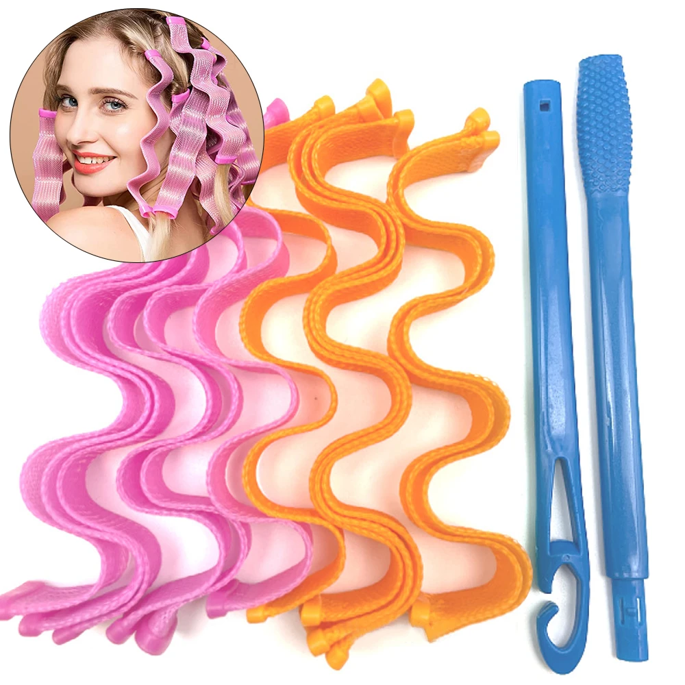 12pcs Heatless Hair Curler Hair Rollers Magic Curler Loop Hairstyle Roller  Sticks Beauty Makeup Wave Formers Hair Styling Tools - Hair Rollers -  AliExpress