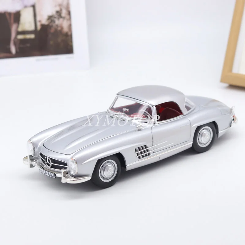 

Модель автомобиля Norev 1/18 для Benz 300SL W198 1957, литые под давлением серебряные игрушки, подарки, хобби дисплей, коллекционные украшения