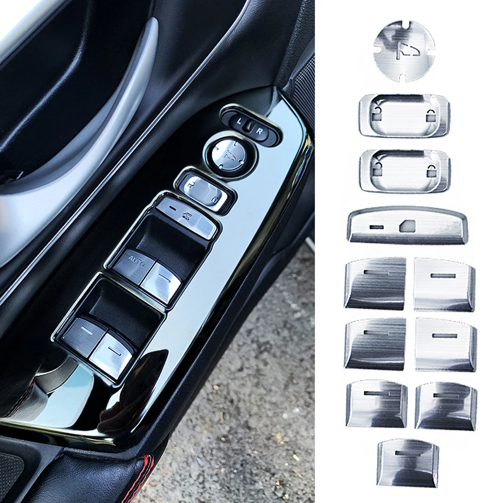 11pcs Car Door Window Lift Switch Sequin Lid Cover Trim for Honda Civic  10th 2016 2017 2018 2019 2020 Car Accessories Interior - AliExpress