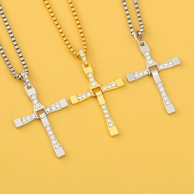 Collana Fast And Furious In Acciaio Inox - Croce 6,5x5 Cm | Confezione Regalo SAGA GIOIELLI - Foto 4