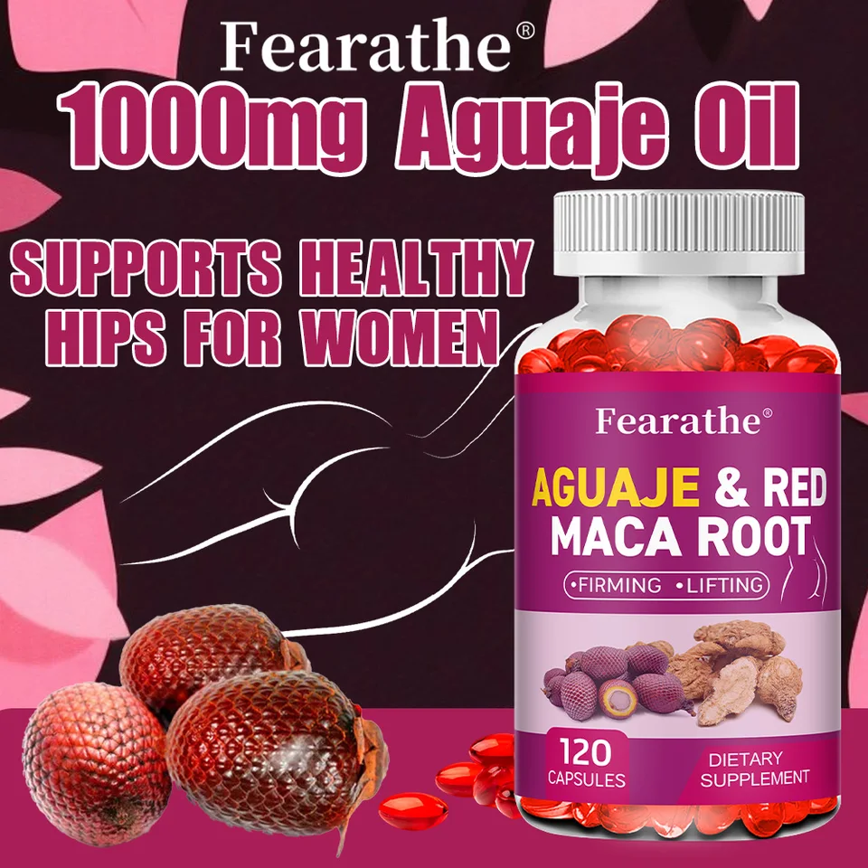 Organic Aguaje With Red Maca Root Extract Supports Full & Firming Buttocks And Immune Health 120 Capsules_voghion.com
