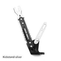 Durable Motorcycle Foot Bracket Kickstand (Kickstand - silver)