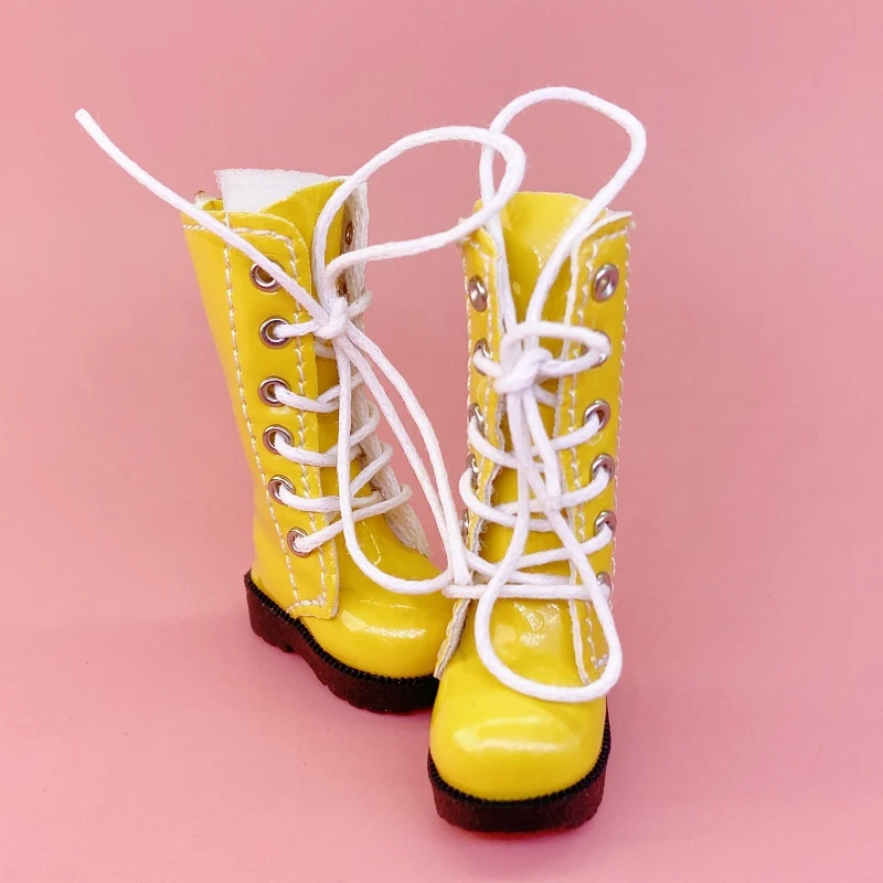 3.2cm Doll Boots for Blythe Doll Toy 1/8 Mini Leather Dolls Shoes for Blyth Azone BJD Casual Puppet Shoes Accessories doll accessories doll shoes