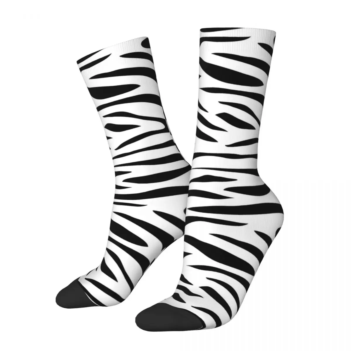 

Zebra Tiger Print Black And White Men Women Socks Cycling Novelty Spring Summer Autumn Winter Stockings Gift
