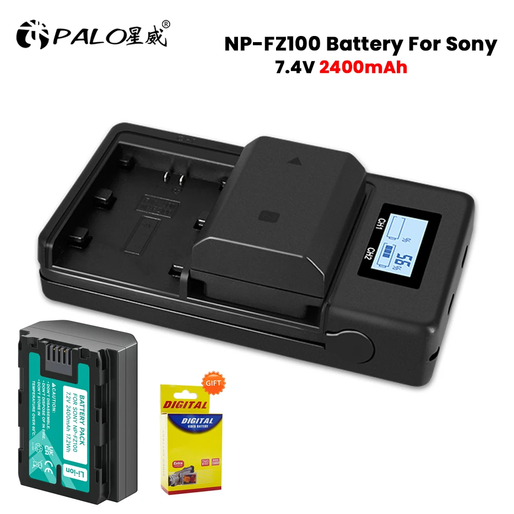 A7r Iii Sony A6600 Battery Charger 2400mAh NP-FZ100 NP FZ100