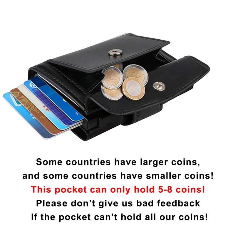 Rfid Genuine Leather Men Wallets Fashion Card Holder Trifold