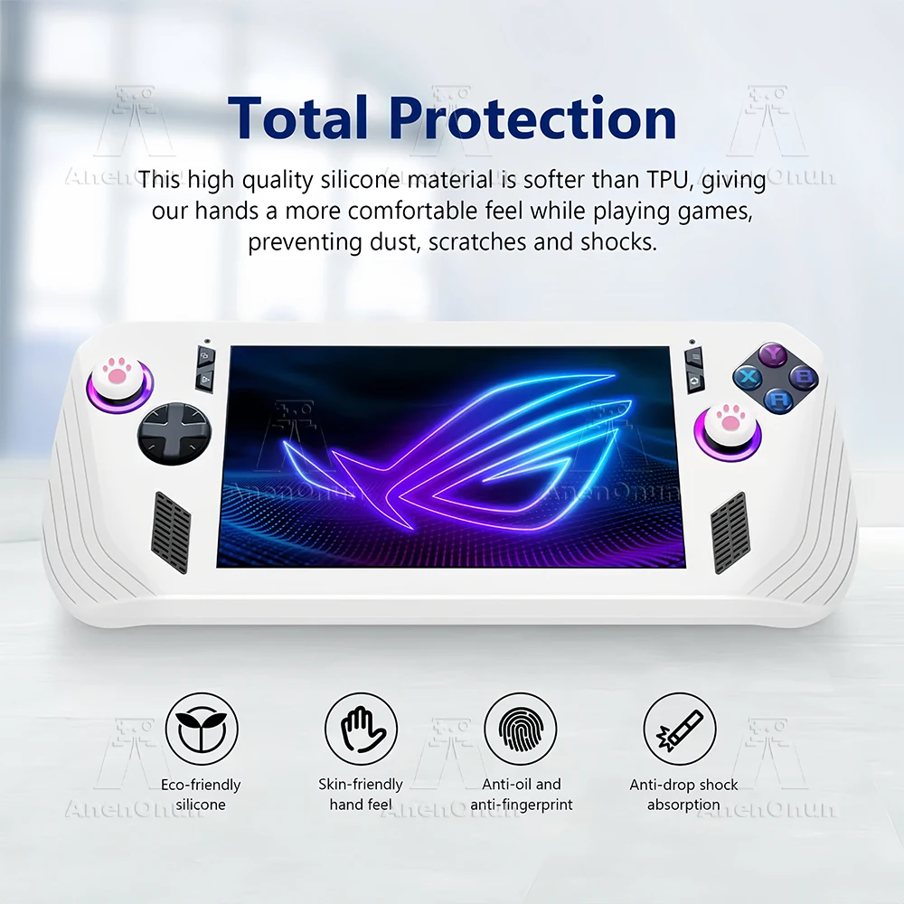 Silicone Case with Thumb Grips - Scratch-Resistant, Anti-Fall, Anti-Slip, Durable Soft Shell Cover