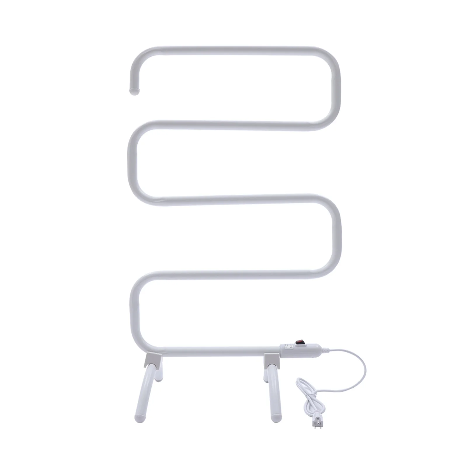 5-Bar Towel Drying Rack Heated Towel Warmer Freestanding Electric Rack Portable Heated Rack 100W Plug-in