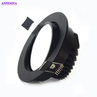 Dimmable LED COB Spotlight Ceiling Lamp AC85-265V 5w7w9w12w15w18w Aluminum Recessed Downlight Round Panel Light Indoor Lighting