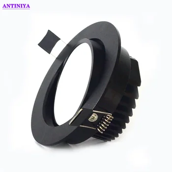조도 조절식 LED COB 스포트라이트 천장 램프 AC85-265V, 알루미늄 오목 다운라이트, 원형 패널 조명, 실내 조명, 5w7w9w12w15w18w
