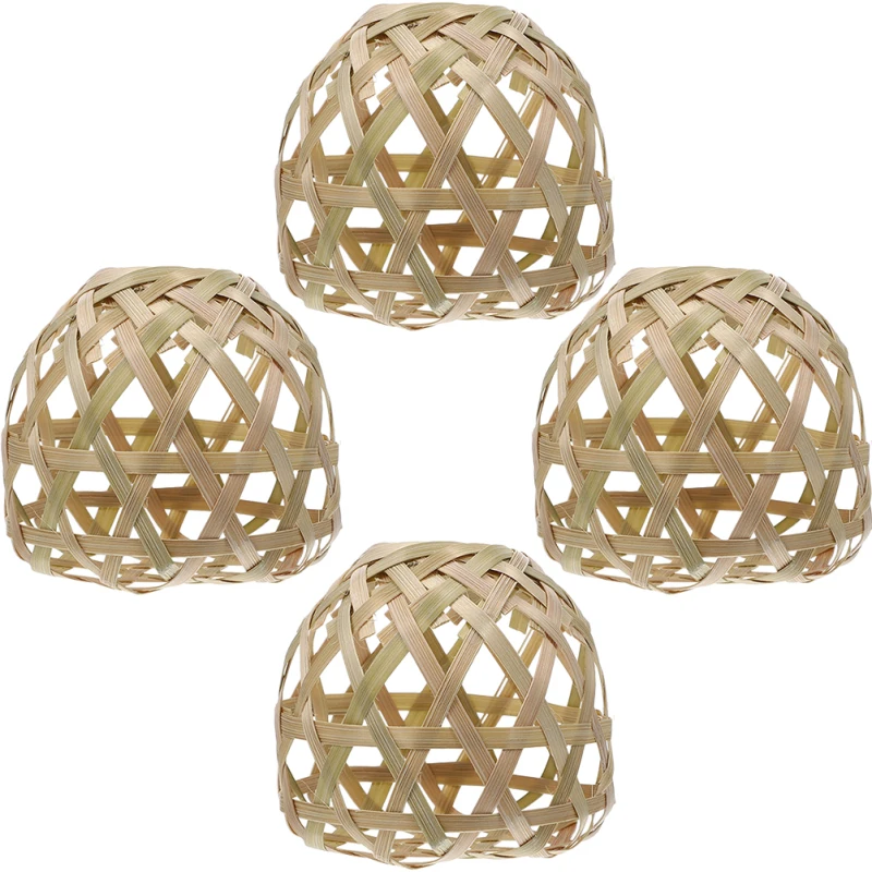 Description Picture 3 of itemWoven Bamboo Lamp Shade Chandelier Mini Globe Ceiling Light Covers Light Rattan Ceiling Fan Bulb Ceiling Ceiling