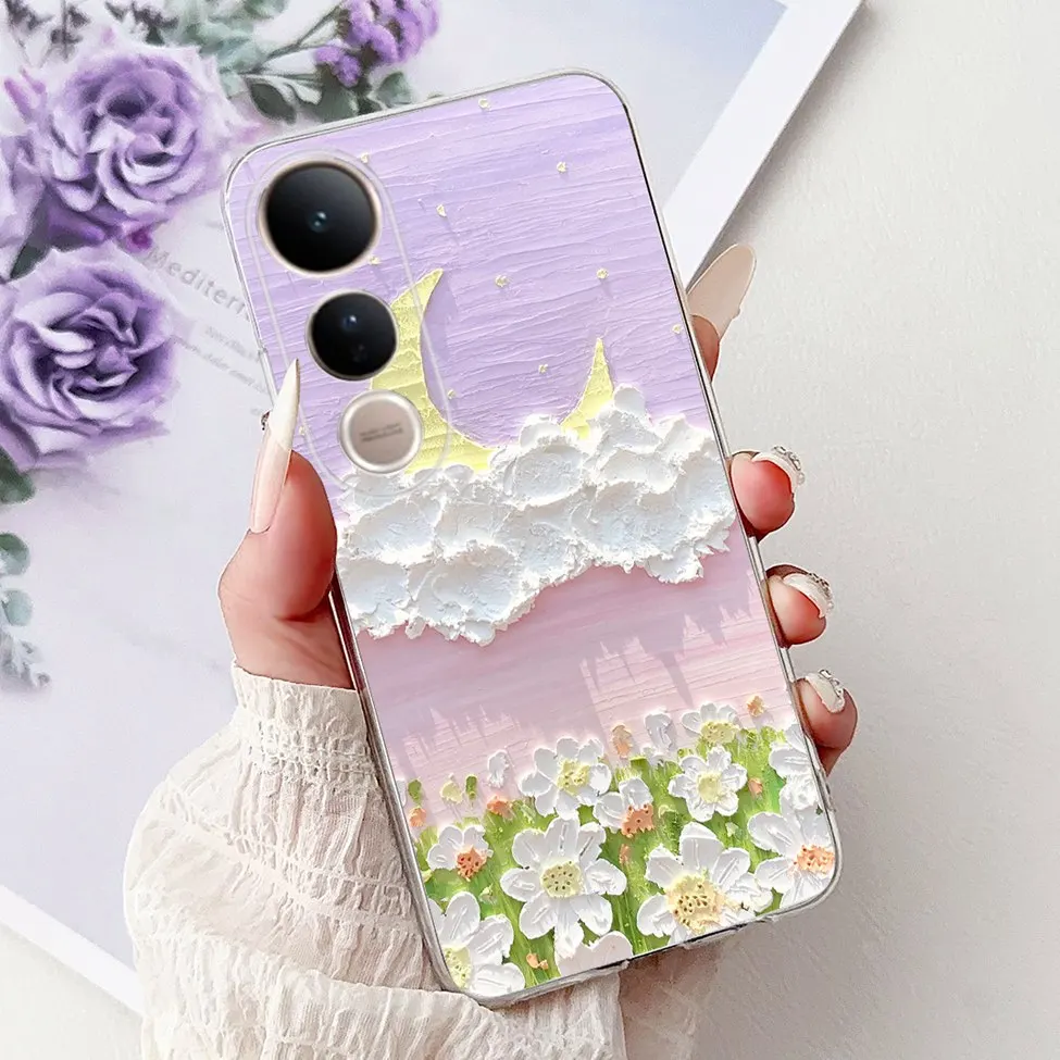 Clear Fashion Luxury Cute Cartoon Cat TPU Bumper Phone Case Cover