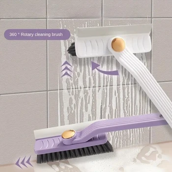 Versatile Tile Cleaning Brush with 360° Rotating Bristles
