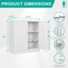 Metal Storage Cabinet with Doors and Shelves,Small Metal Cabinet with Lock, Garage Storage Cabinet,Lockable Storage Cabinet 2