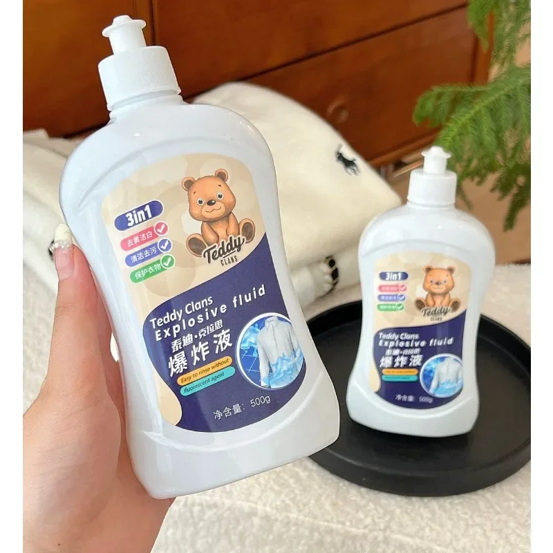 Teddy explosion liquid Teddy Krath laundry stain remover Strong whitening and yellow cleaner for mothers and children