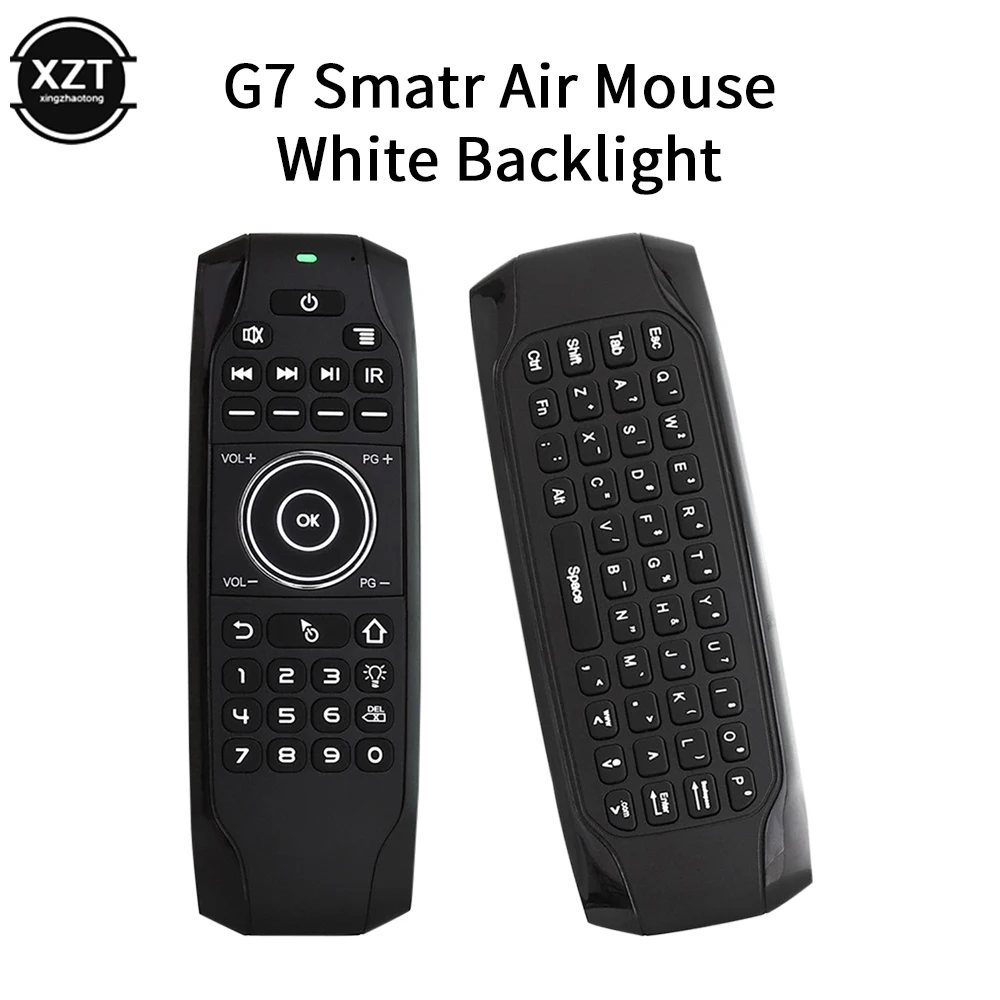 G7 Telecomando 2.4G Wireless Air Mouse Giroscopio Retroilluminazione 77 Tasti Ir Learning Smart Remote Control Per Android Tv Box