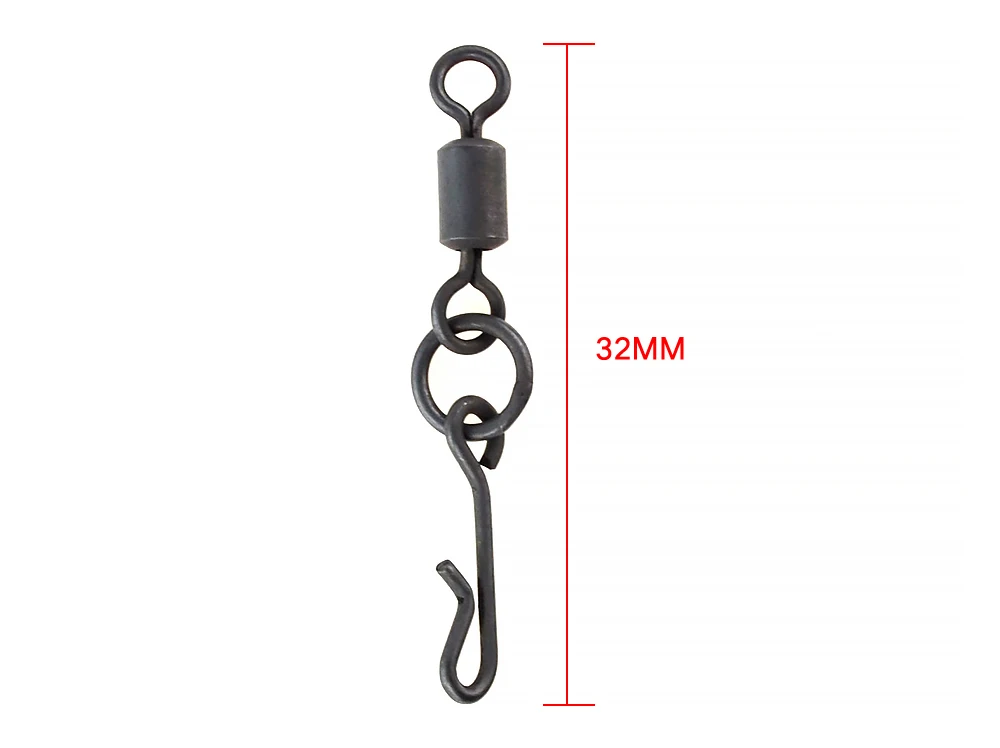 20 stücke Karpfen Angeln Swivel mit Schnell Ändern Snap, Angeln Rigs für Karpfen Angeln Zubehör AG140 – Detail 3