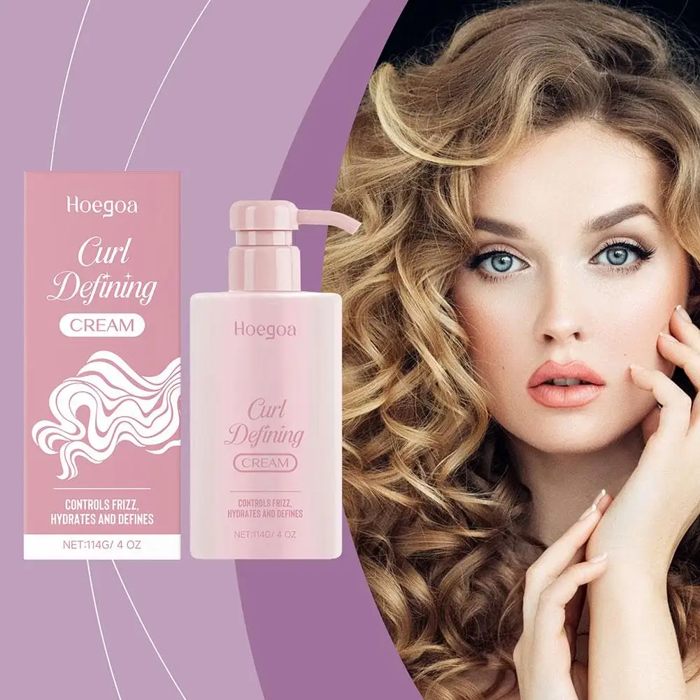 Curl Defining Cream Control Frizz Moisturizing Smooth Curly Hair Care Products Improve Volume Reduce Broken Hair Styling Lotion