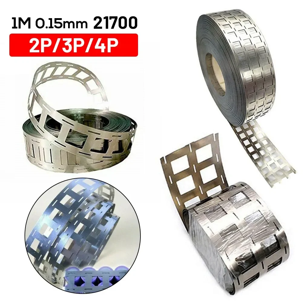 

1Pcs 1M 2P/3P/4P 21700 High Purity Nickel Strip 0.15mm Battery Nickel Tape For Battery Spot Welding Machine Welder Equipment