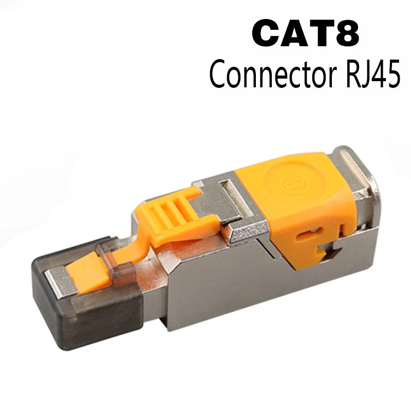 موصلات RJ45 Cat8 Cat7 Cat6A أداة معدنية مجانية سهل...