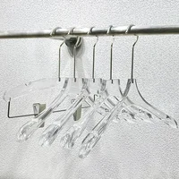 【5 Pcs】Transparent Acrylic Hangers for High-end Clothing Stores 1