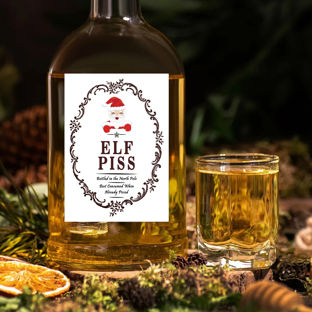 5-Pack Funny Santa Claus Christmas Wine Bottle Stickers – Self-Adhesive Holiday Wine La... - SKU SWBS1640 - UGI Packaging