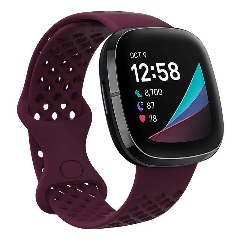 Breathable Sport Silicone Wristband Replacement Strap