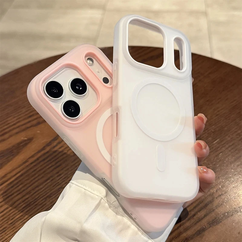 รูปสินค้า เคสแม่เหล็ก 2 in 1 สีลูกกวาด สุดหรู สำหรับ iPhone 17 Air 16 15 14 13 12 11 Pro Max Plus รองรับ Magsafe