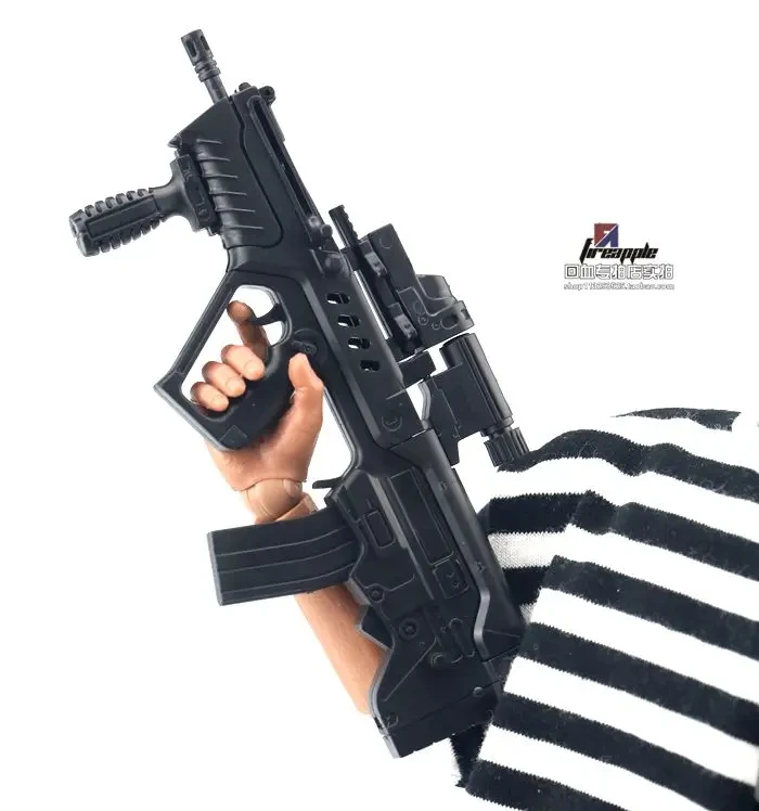 남성 군인 무기 TAVOR 어썰트 라이플 조립 건 모델 군사 장난감, 12 인치 액션 피규어 장면 소품 액세서리, 1/6 체중계