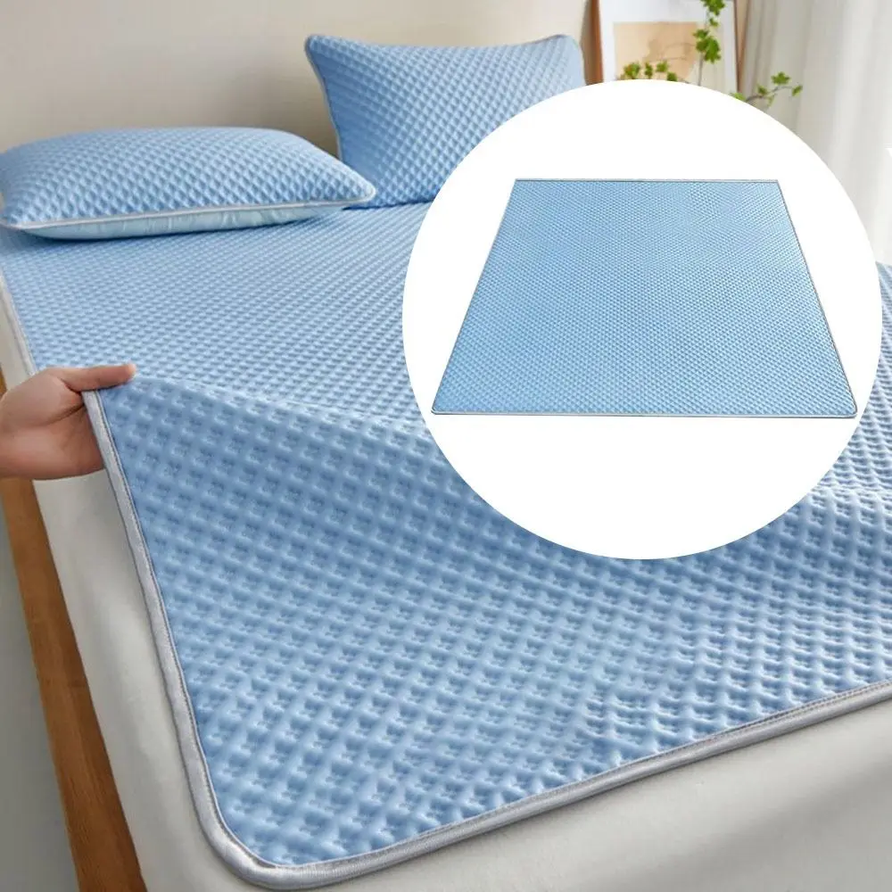 Breathable Cooling Mattress Comfortable Washable Ice Silk Bed Mat Pad Soft Skin-friendly Summer Sleeping Mat Household - Image 4