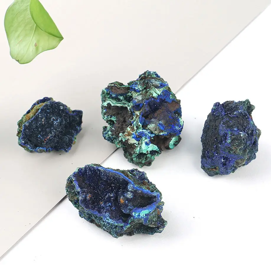 Excellent Natural Azurite Malachite Geode Crystal Cluster Mineral Specimen Teaching Research Reiki Healing Stone Collectible