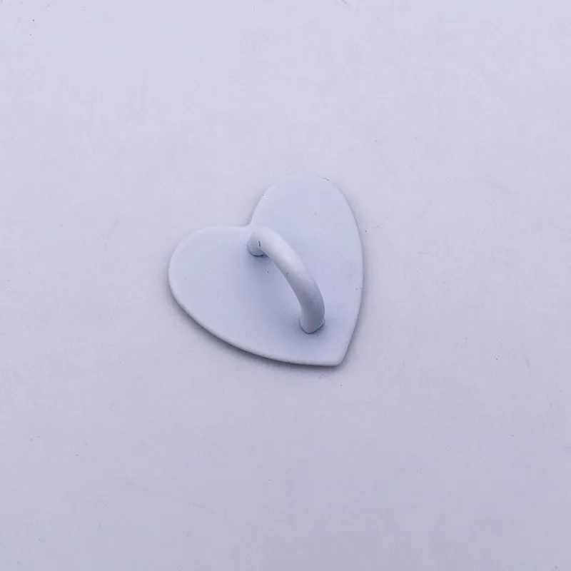 Set of 5 Kawaii Heart Phone Charm Holders with Adhesive Finger Ring Stand and Clasp Accessory
