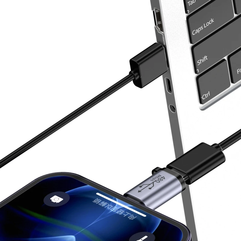 USB Type-C Female to Micro USB Male Adapter - Supports Charging and Data Sync