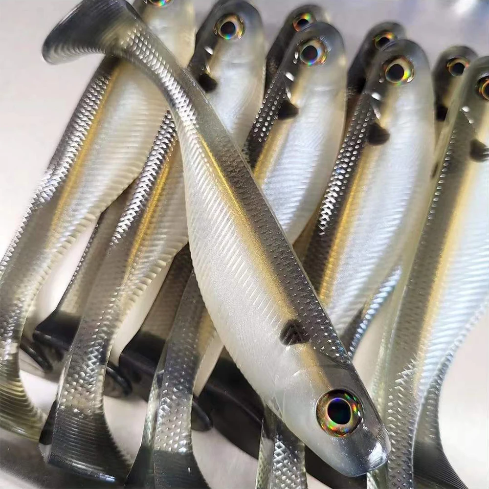 5pcs Softbait 8.8cm/5g Saltwater Freshwater Fishing Soft Lures Silicone