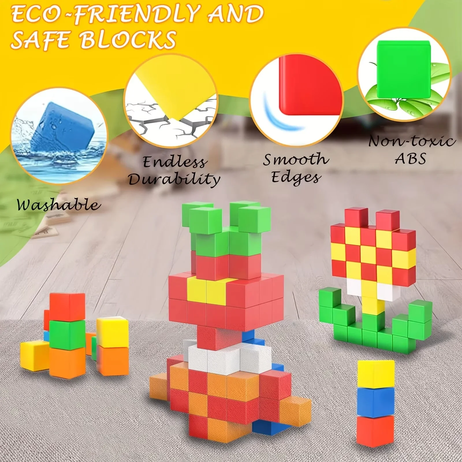 32PCS Magnetic Cubes Magnetic Puzzle Building Blocks DIY Preschool Educational Building Block Toys for Kids Boys Birthday Gifts