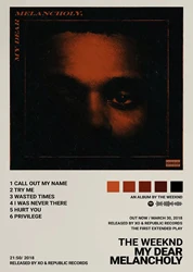 Star Music Album Canvas Art: The Weeknd Hip Hop Poster - Stylish Wall Decor - 40X60cm Unframed (DM8 - 5)