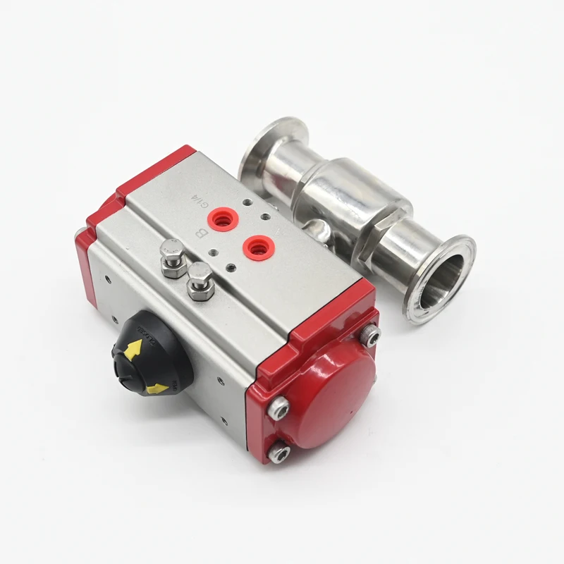 JTAIV DN15-DN100 Pneumatic sanitary quick-fit 2 way stainless steel pneumatic actuator Pneumatic Quick Install Ball Valves