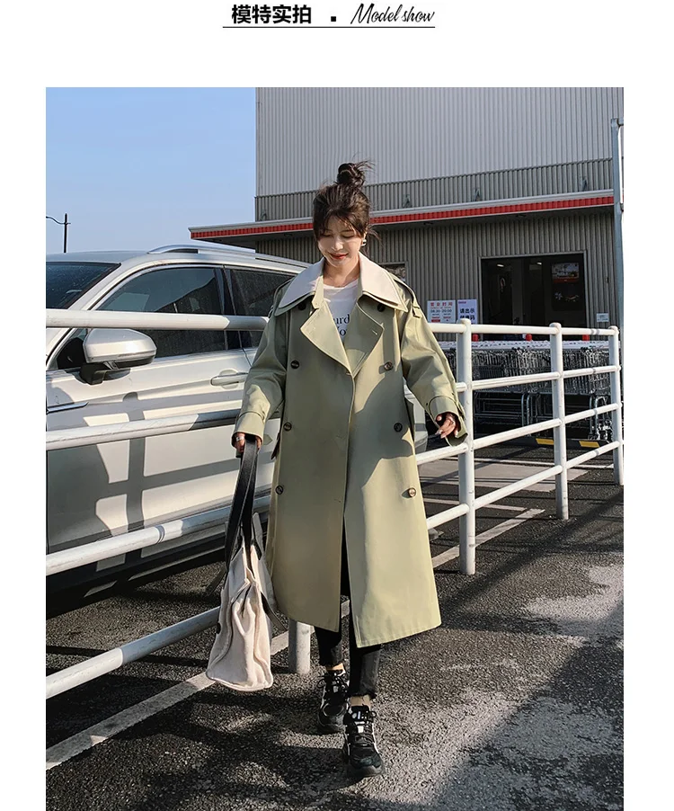 England Style Elegant Women Trench Coat Long Double-Breasted Duster Coat For Lady Outerwear Double-Layer Collar Light Green black puffer coat womens