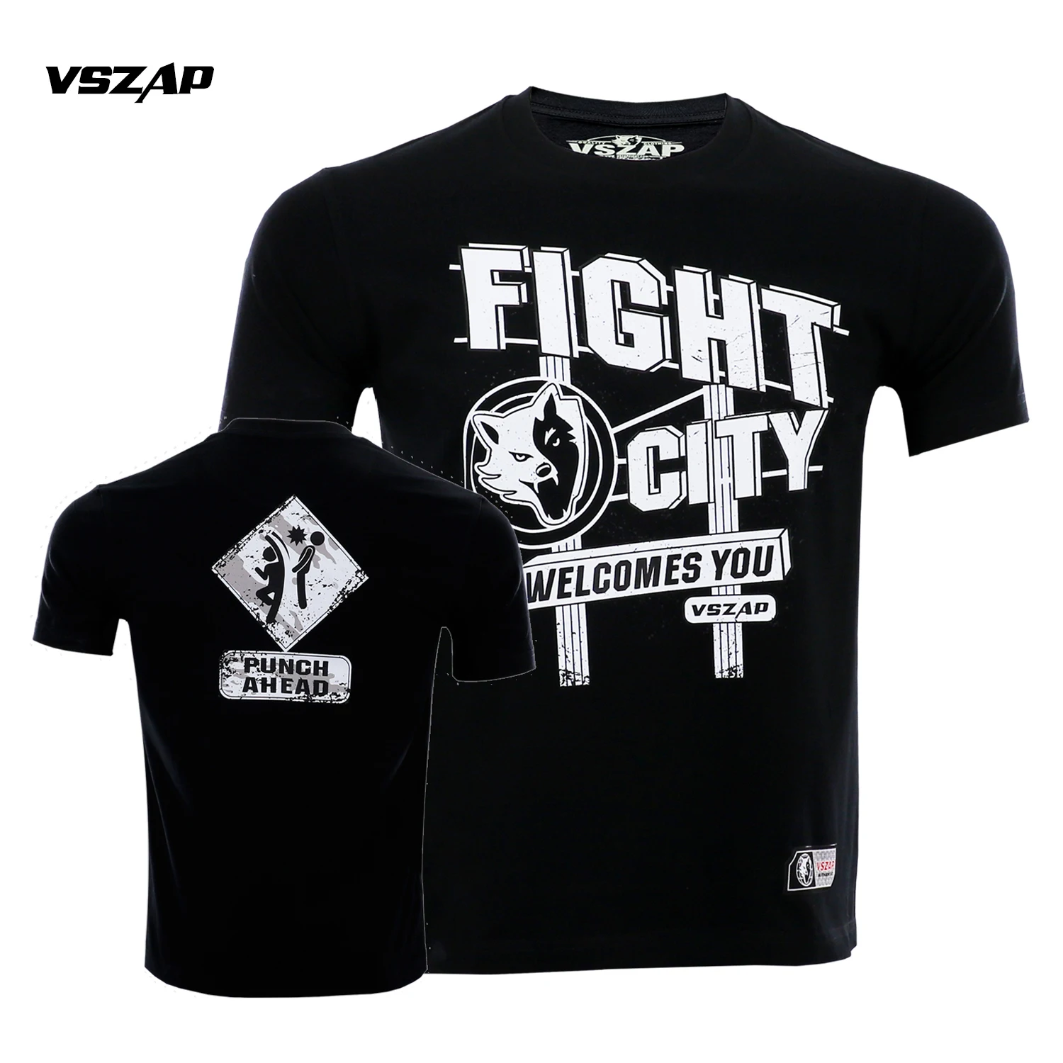 VSZAP MMA Boxing Fighting Training Pure Cotton Breathable Sports T-shirt Martial Arts Fighting Judo Judo Muay Thai Short Sleeves