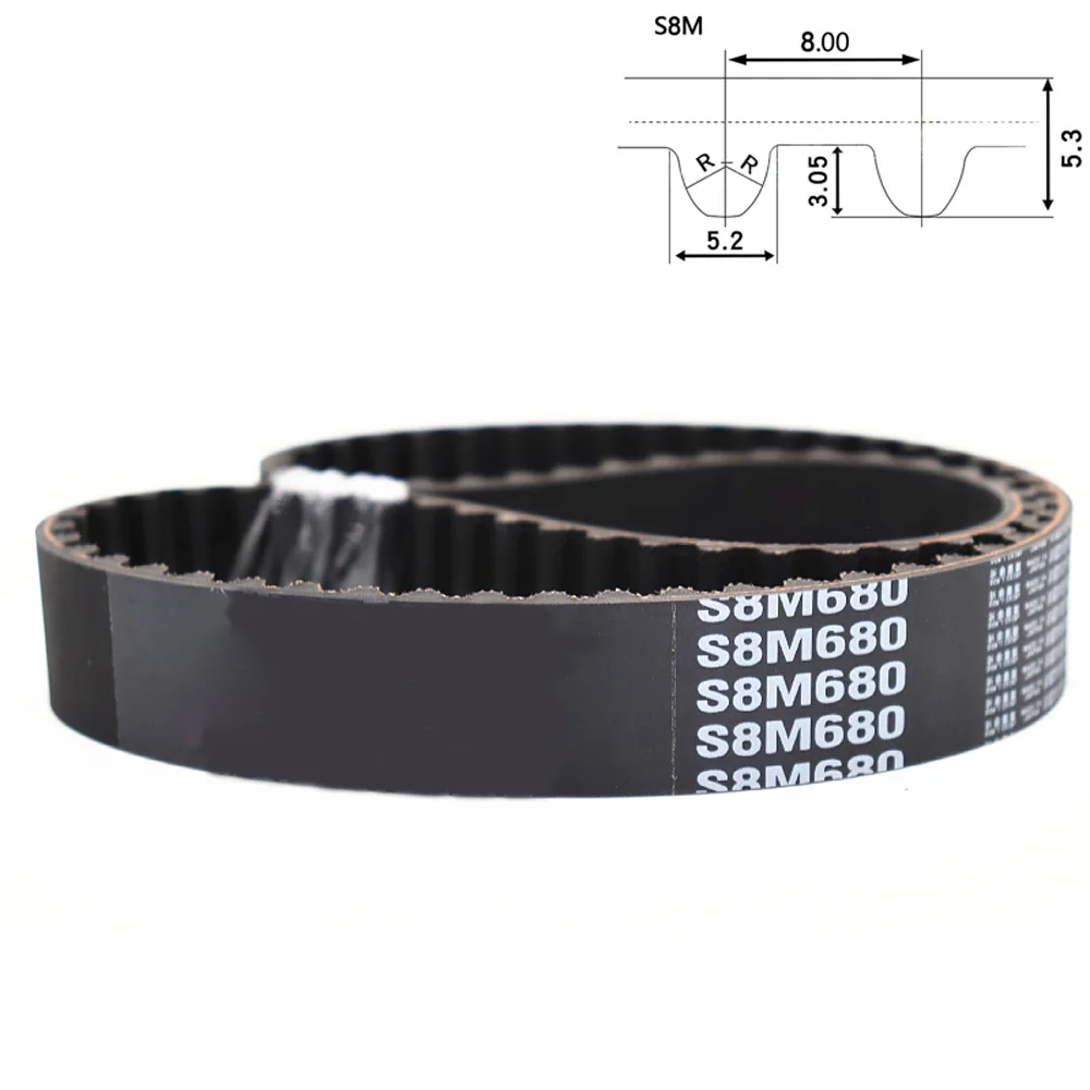 

STS S8M Length 1320mm-1624mm Pitch 8mm Timing Pulley Belt Close Loop Rubber Timing Belts Width 15mm 20mm 25mm 30mm 40mm