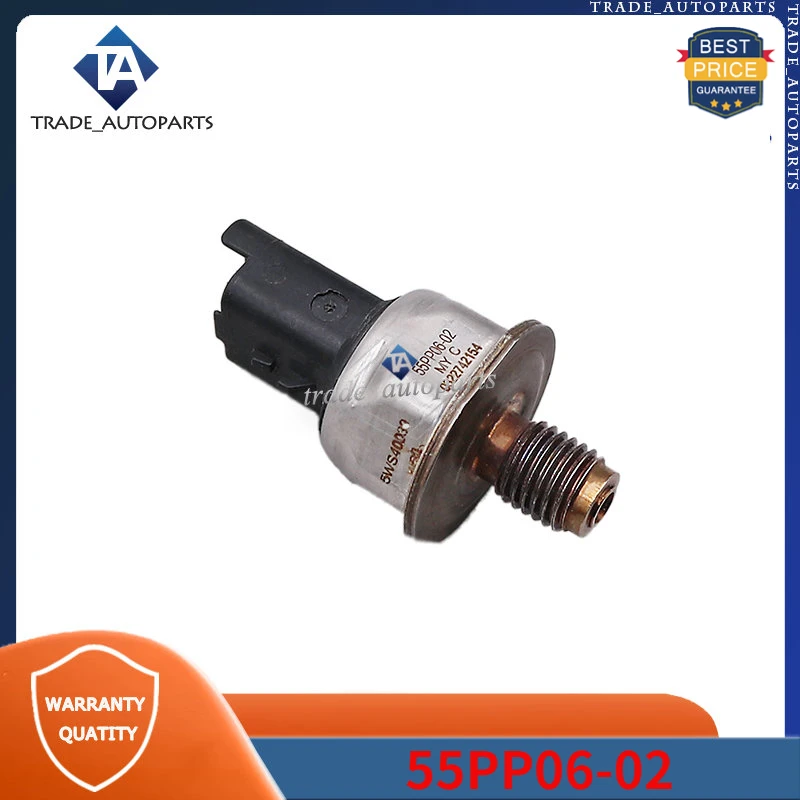 Fuel Rail Pressure Sensor 1Pcs New For Citroen Peugeot 1.4 1.6 Hdi 55Pp06-02