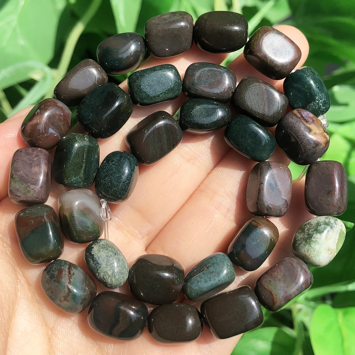 8x12mm Natuurlijke Blauwe Turkoois Rhodoniet Amazoniet Stenen Kralen Onregelmatige Rechthoek Armband Losse Kralen voor Sieraden DIY Maken – Detail 24
