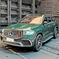 1/24 Maybach GLS class GLS63 Alloy Car Model Diecasts Metal Toy Car Model Collection Sound Light High Simulation Childrens Gifts 1