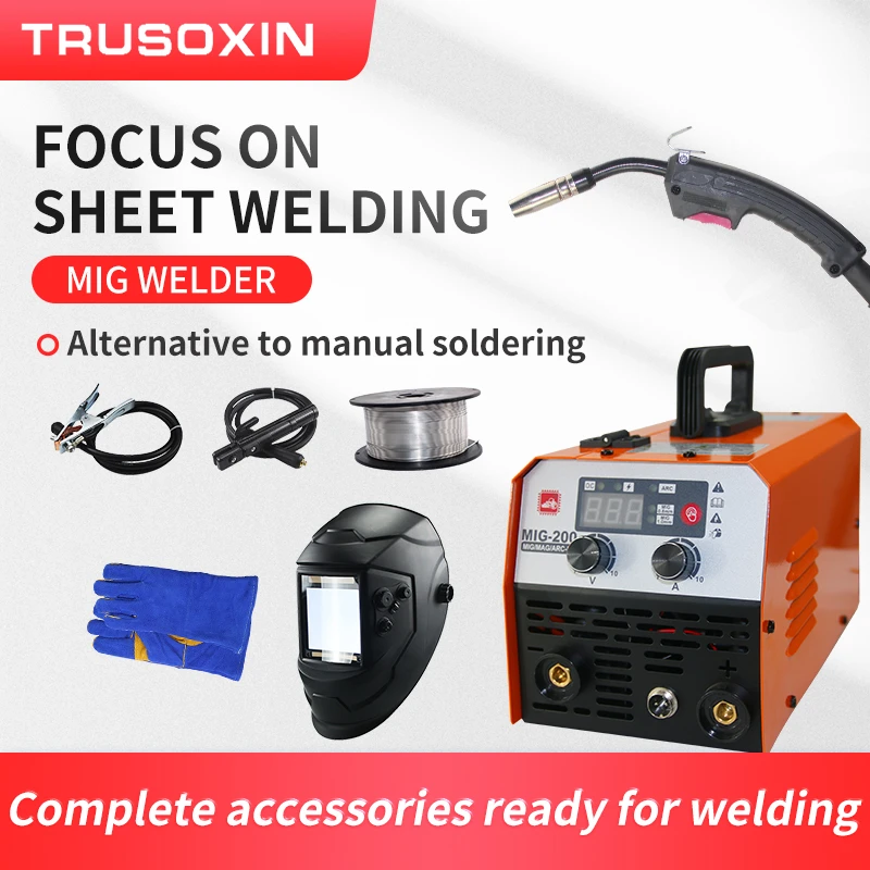 220V 2 IN 1 MIG200 Professional Thin Plate Electric Inverter DC MIG